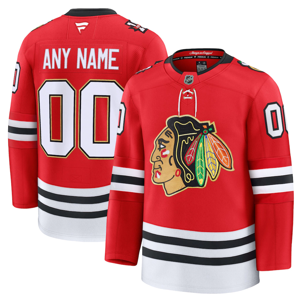 Men's Chicago Blackhawks Fanatics Red Centennial Premium Custom Jersey