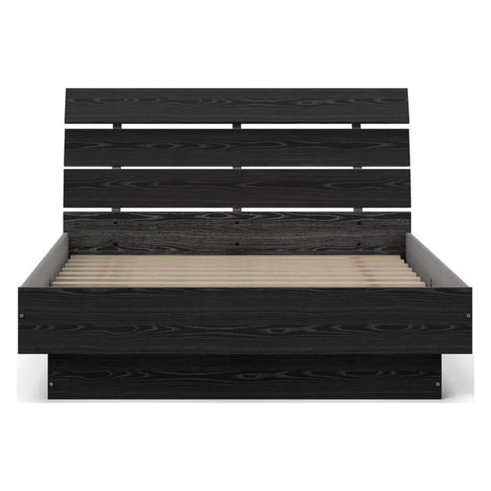 Scottsdale Full Bed with Slats. Black Woodgrain