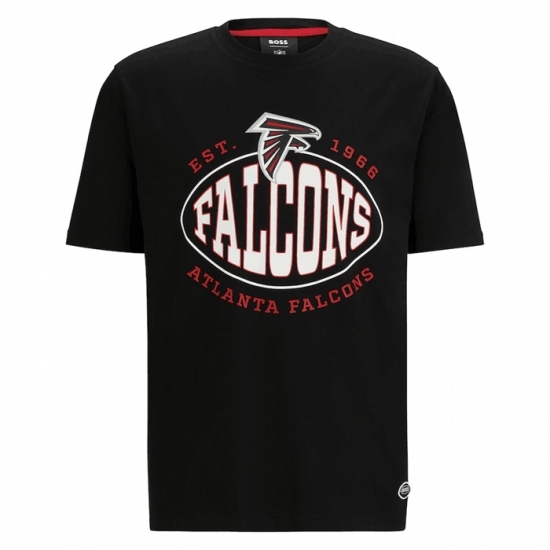 Men's Atlanta Falcons Black BOSS X Trap T Shirt