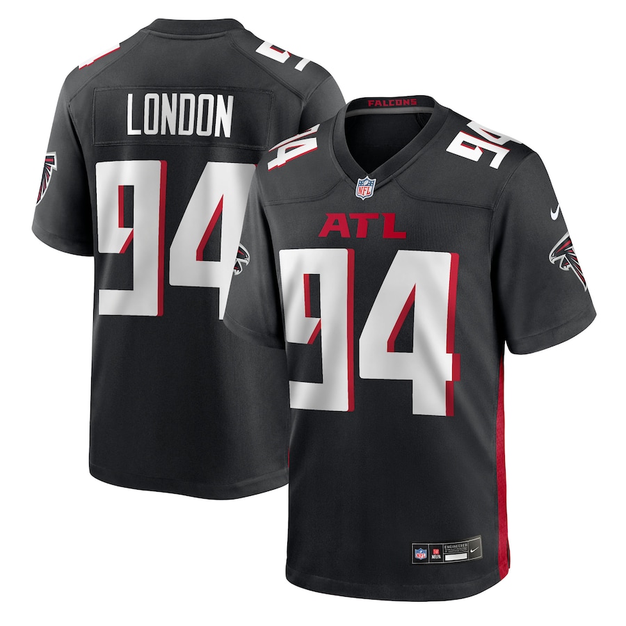 Men's Atlanta Falcons LaCale London Nike Black Team Game Jersey