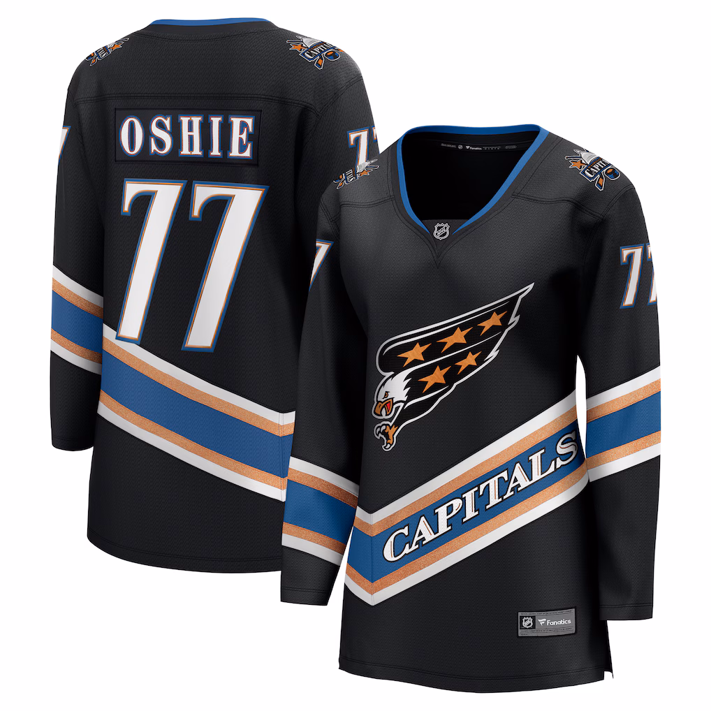 Women's Washington Capitals TJ Oshie Fanatics Black 50th Anniversary Breakaway Jersey