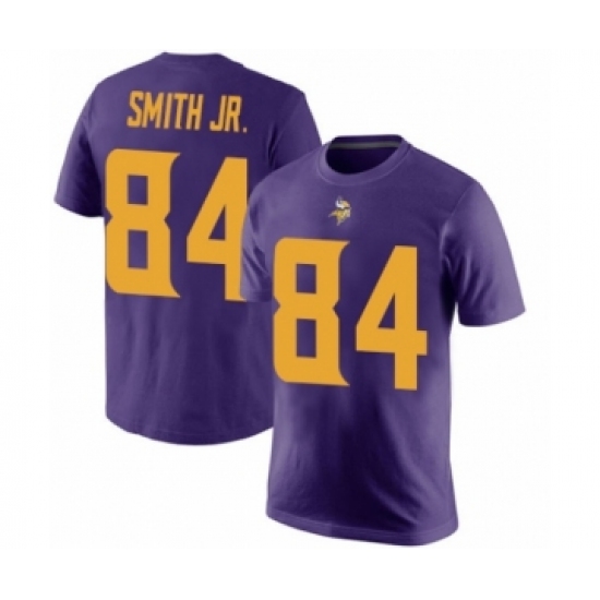 Football Minnesota Vikings #84 Irv Smith Jr. Purple Rush Pride Name & Number T-Shirt
