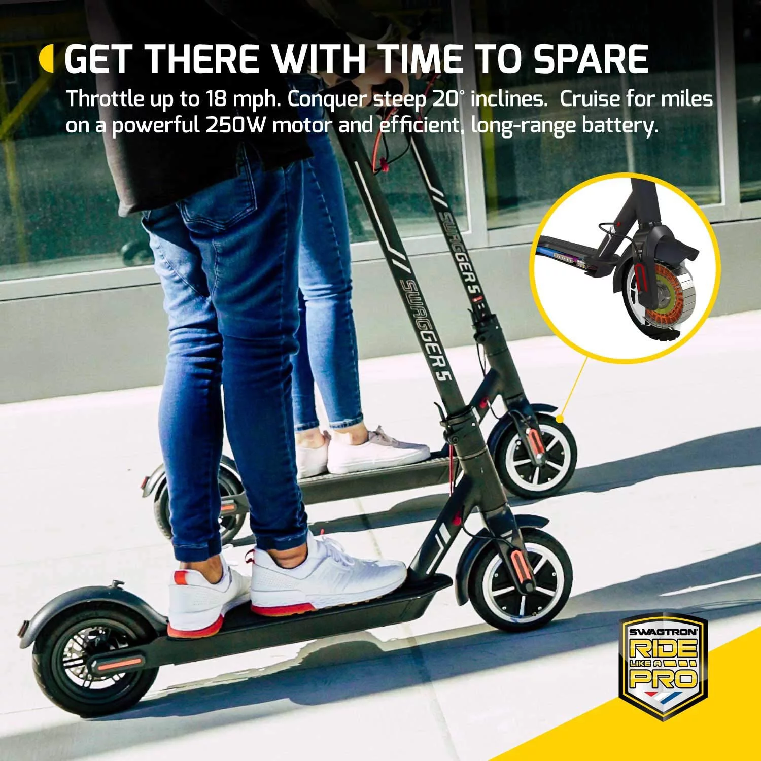 Swagtron Commuter Electric Scooter Folding & Portable Long Range Swagger 5 (Recertified) - Curated Treasures Market
