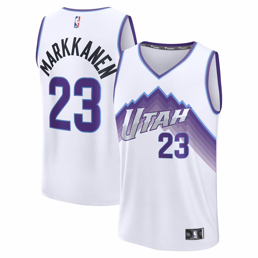 Youth Utah Jazz Lauri Markkanen Fanatics White Fast Break Replica Jersey - Association Edition