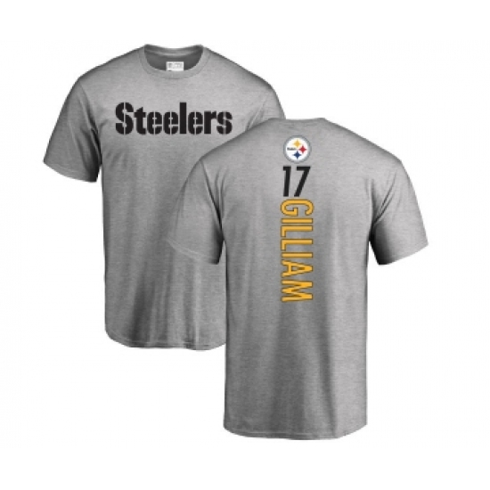 Football Pittsburgh Steelers #17 Joe Gilliam Ash Backer T-Shirt