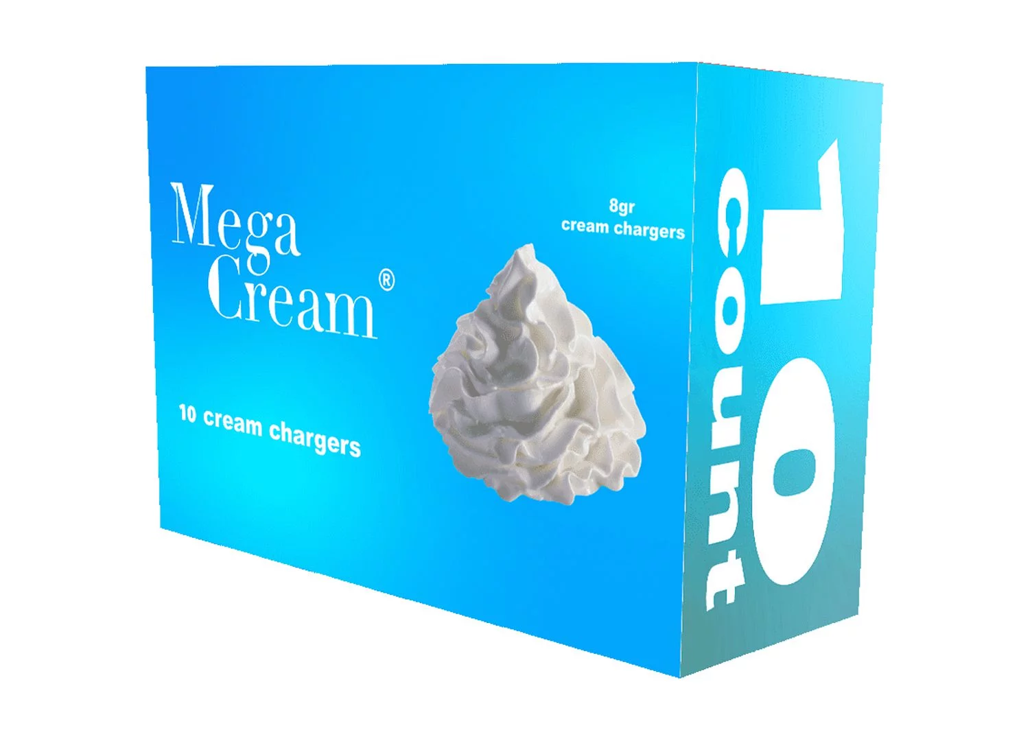 MEGA CREAM-Nattural Flavor Whipped Cream Chargers, 10 Cartridges. - Curated Treasures Market
