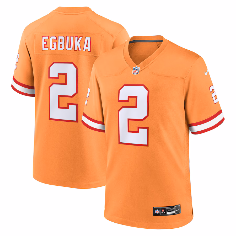 Men's Tampa Bay Buccaneers Emeka Egbuka Nike Creamsicle Alternate 2 Game Jersey