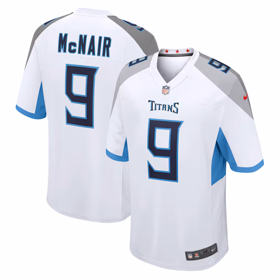 Men's Tennessee Titans Steve McNair Nike White Retired Player Game Jersey