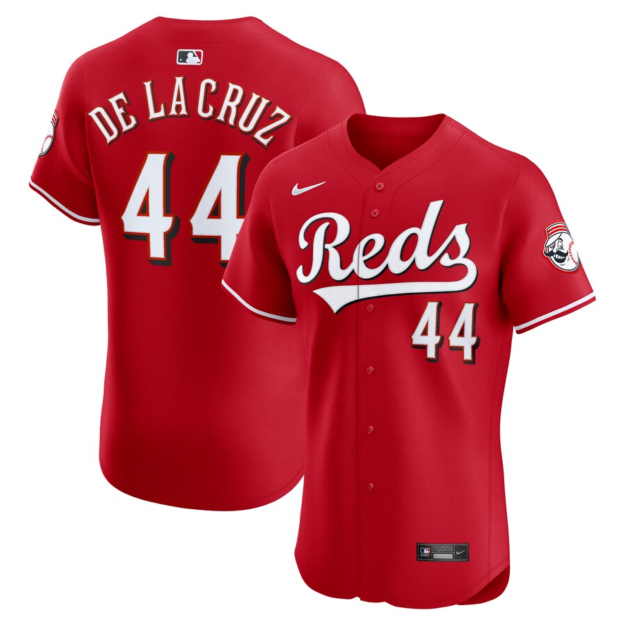 Men's Cincinnati Reds Elly De La Cruz Nike Red Alternate Elite Jersey