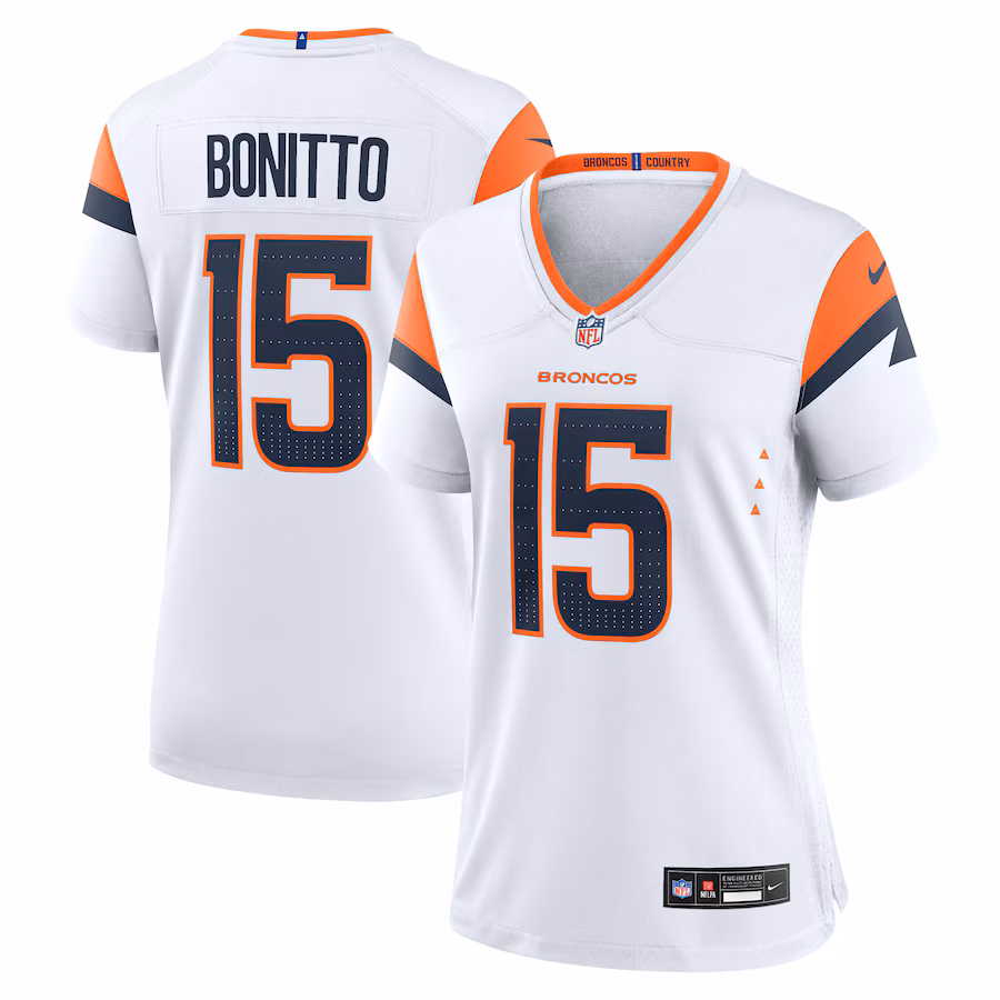 Women's Denver Broncos Nik Bonitto Nike White Game Jersey
