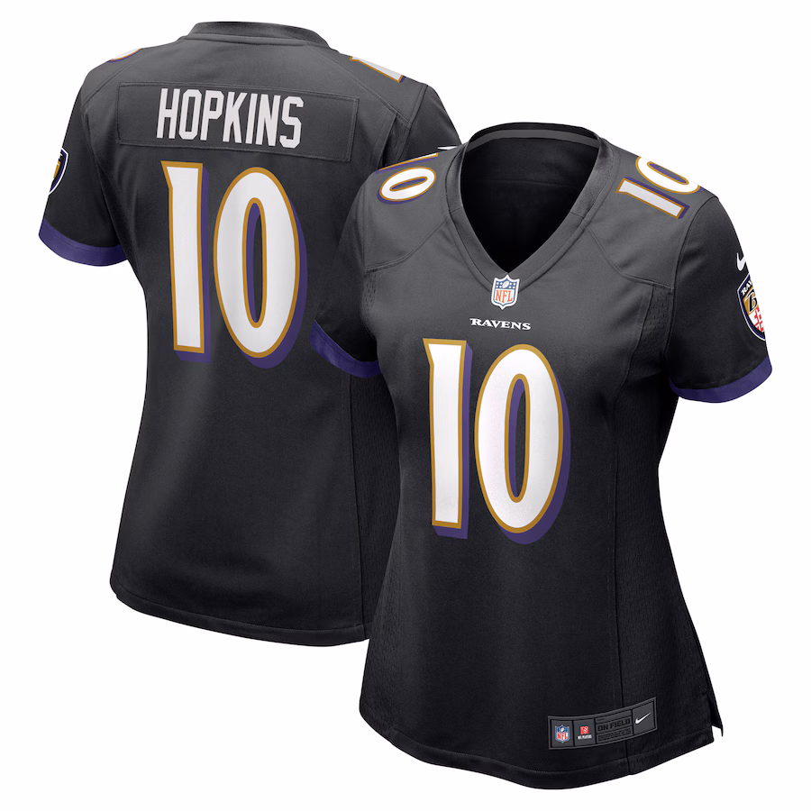 Women's Baltimore Ravens DeAndre Hopkins Nike Black Alternate Game Jersey