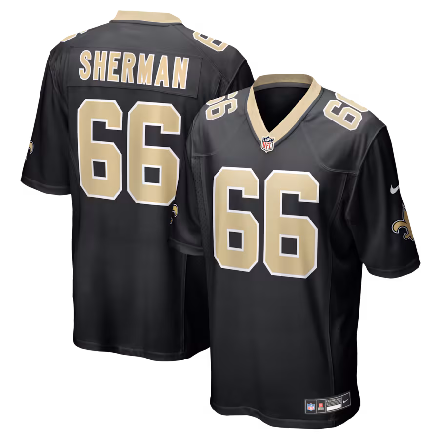 Men's New Orleans Saints William Sherman Nike Black Team Game Jersey