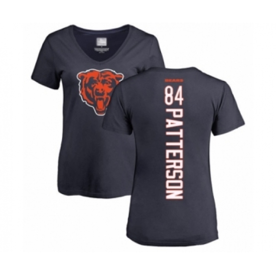 Football Women's Chicago Bears #84 Cordarrelle Patterson Navy Blue Backer T-Shirt