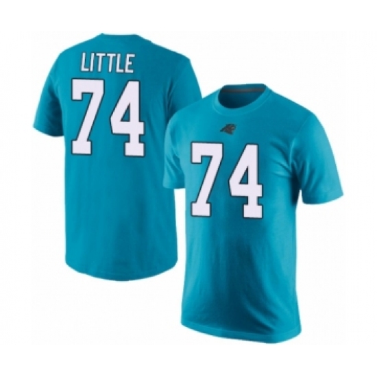 Football Men's Carolina Panthers #74 Greg Little Blue Rush Pride Name & Number T-Shirt