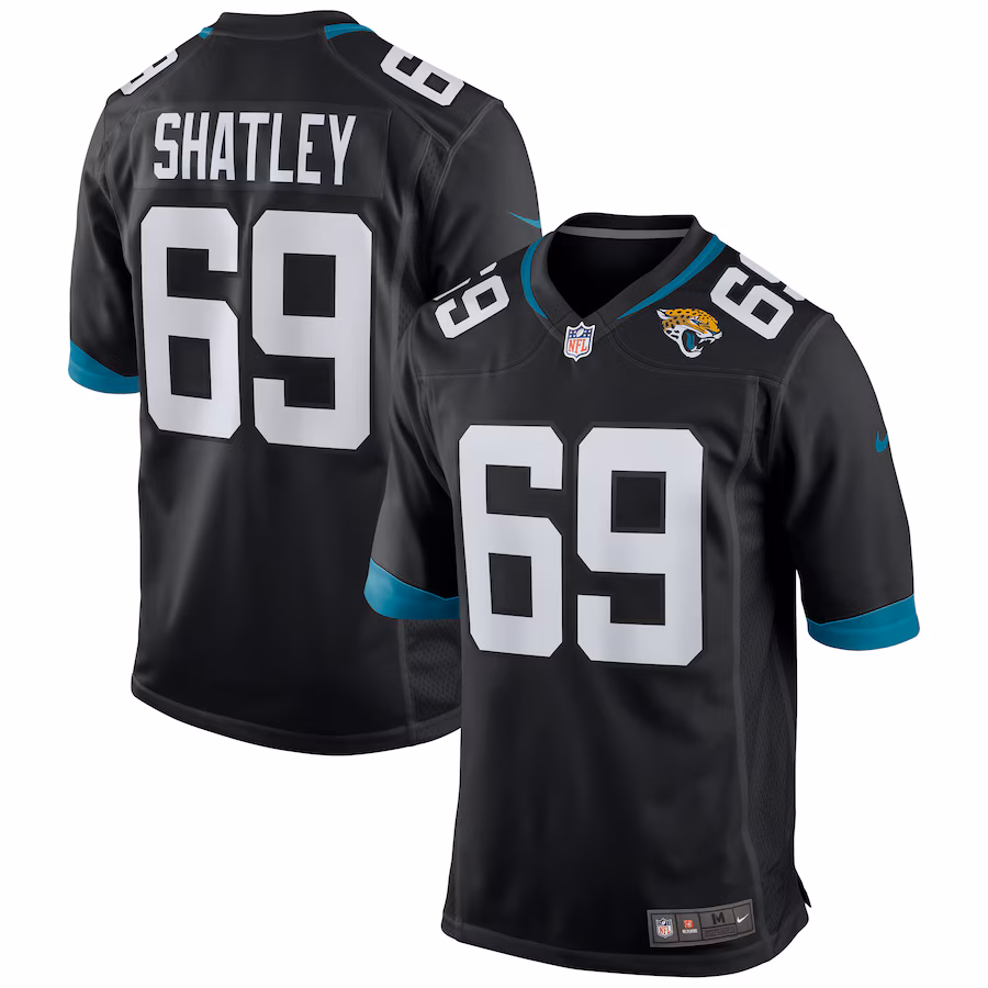 Men's Jacksonville Jaguars Tyler Shatley Nike Black Alternate Game Jersey