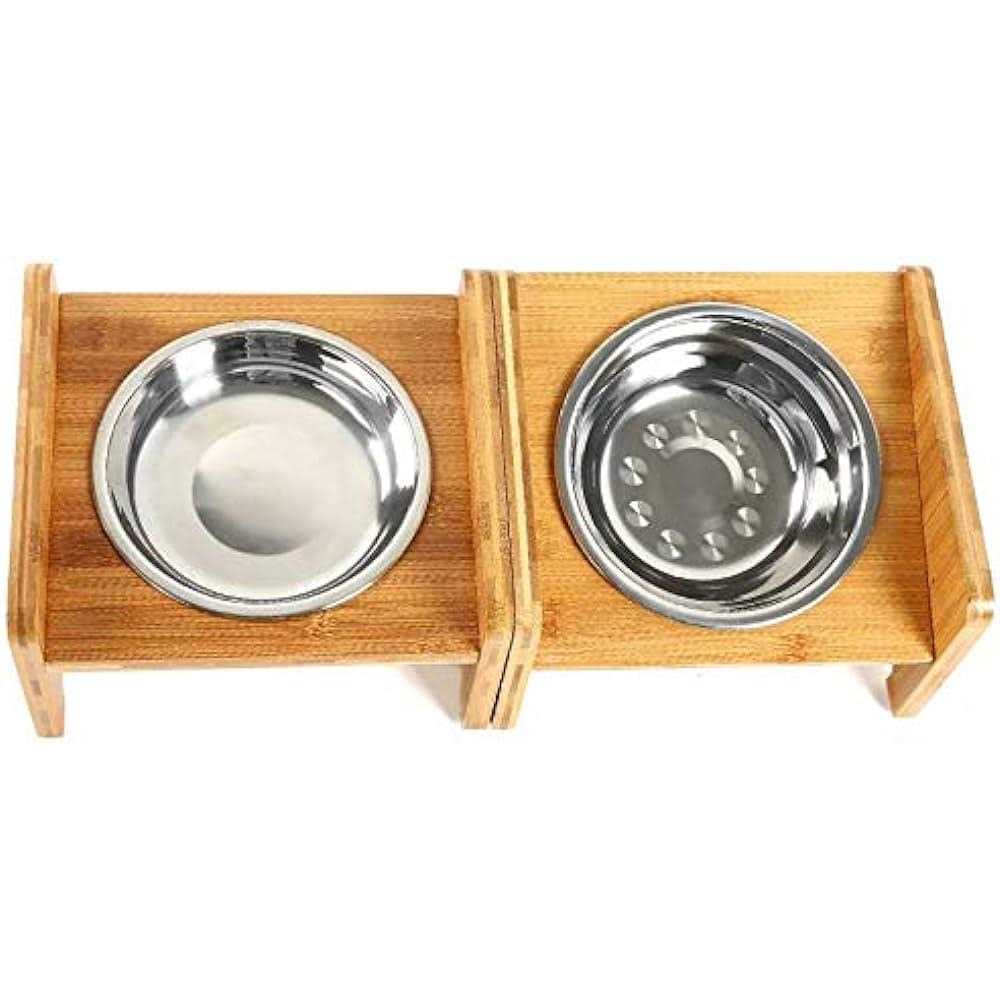 YY FOREYY FOREYY Set of 2 Raised Pet Bowls for Cats and Small Dogs