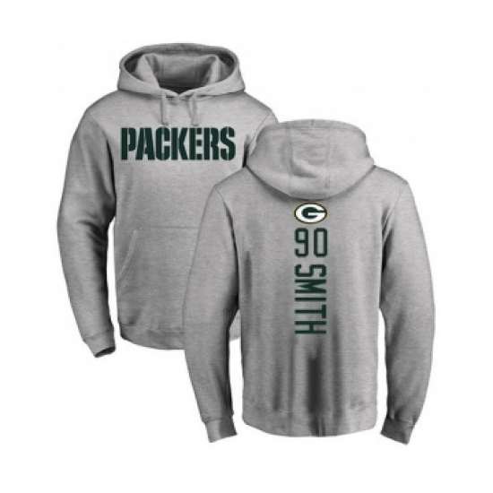 Football Green Bay Packers #90 Za'Darius Smith Ash Backer Hoodie