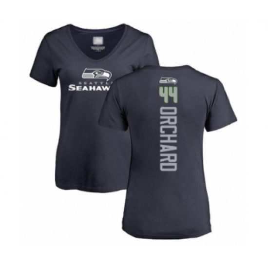 Football Women's Seattle Seahawks #44 Nate Orchard Navy Blue Backer T-Shirt