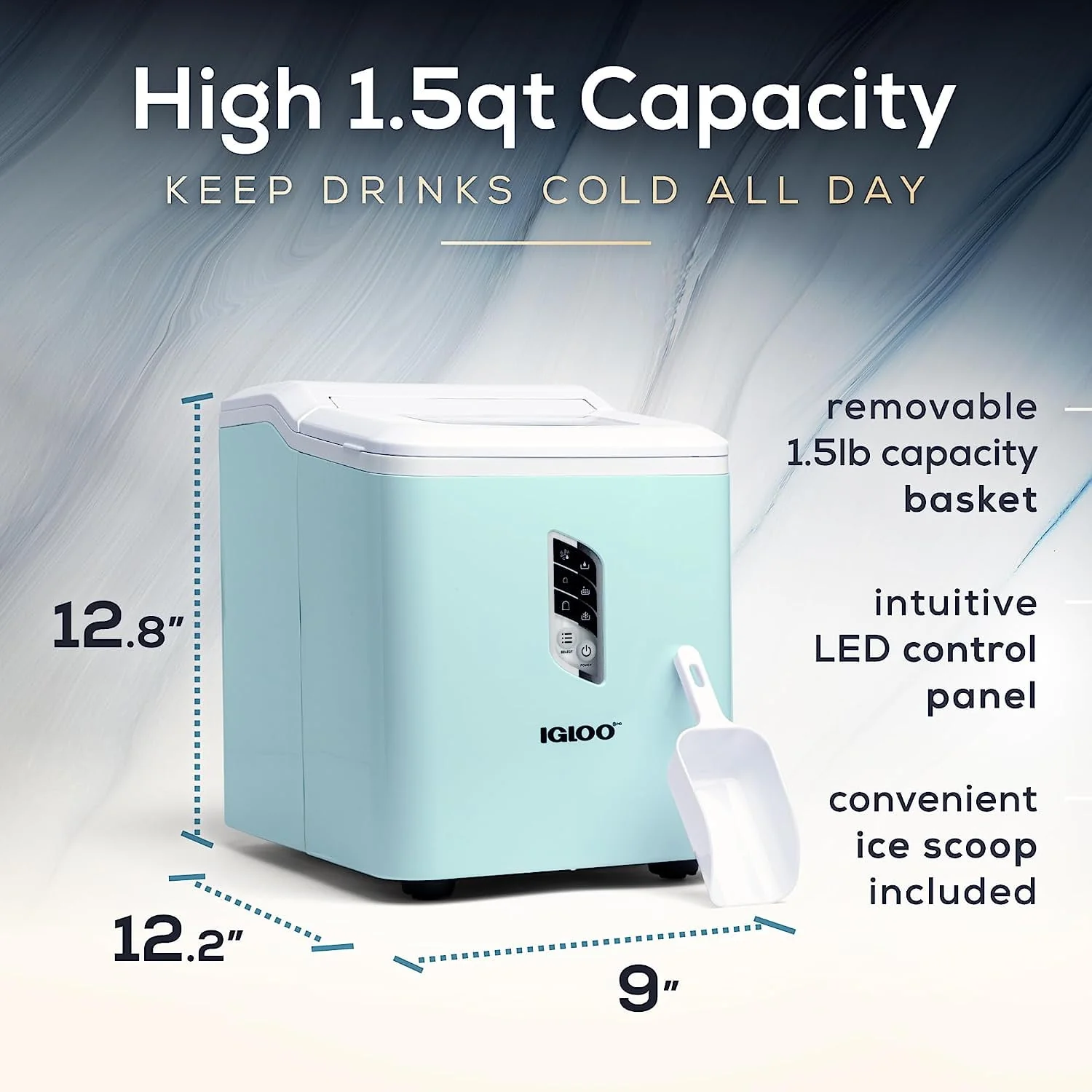 Igloo IGLICEBSC26SS Automatic Self-Cleaning 26-Pound Ice Maker