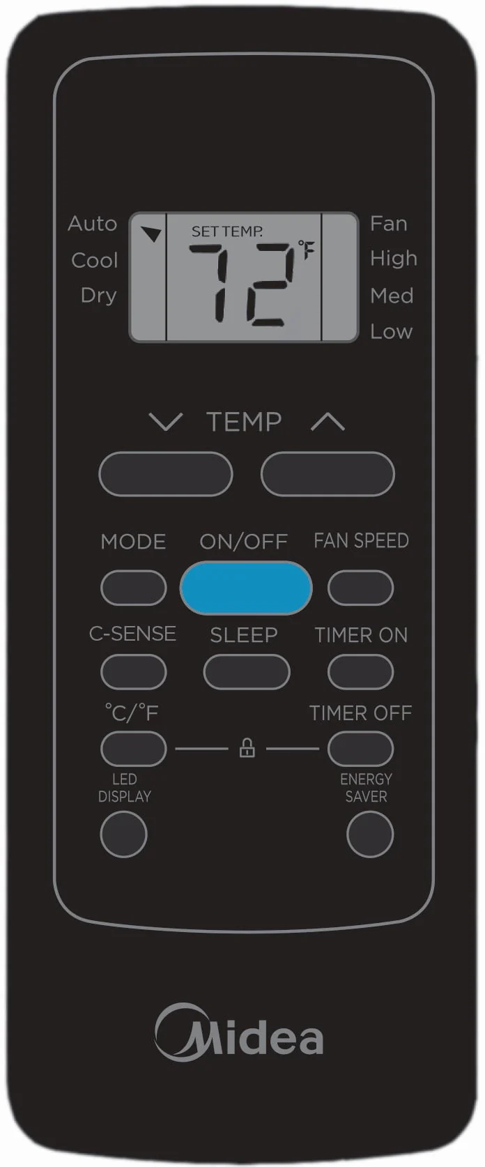 Midea 10,000 BTU 115V Smart Window AC with Comfort Sense Remote, White, MAW10S1WWT-T