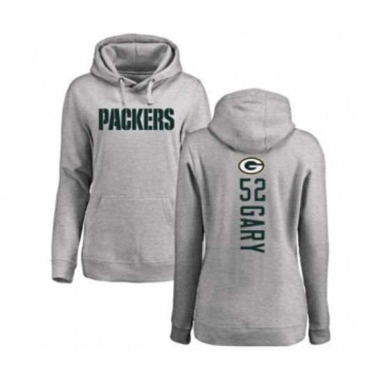 Football Women's Green Bay Packers #52 Rashan Gary Ash Backer Hoodie