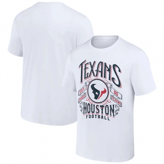 Men's Houston Texans White X Darius Rucker Collection Vintage Football T Shirt
