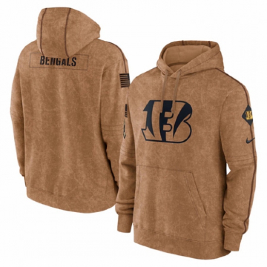 Men's Cincinnati Bengals Nike Brown 2023 Salute To Service Club Pullover Hoodie