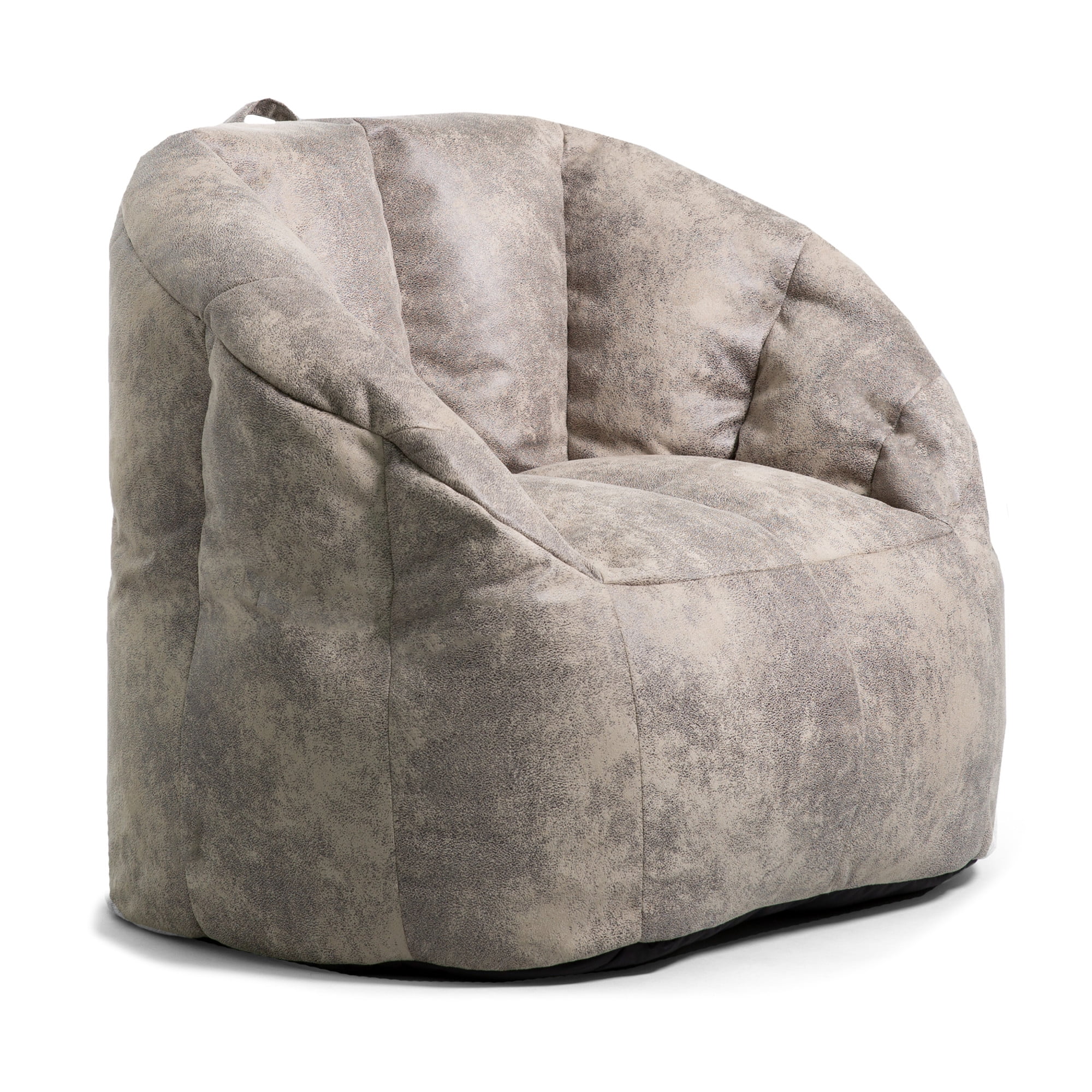 Big Joe Milano Large Bean Bag Chair, Cement Blazer, Vegan Leather Polyester Blend, 3.5 feet Big - Curated Treasures Market