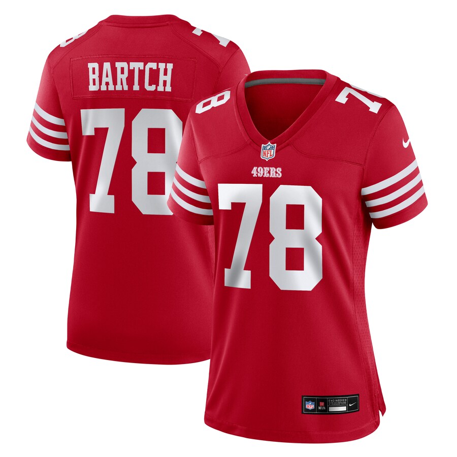 Women's San Francisco 49ers Ben Bartch Nike Scarlet Team Game Jersey