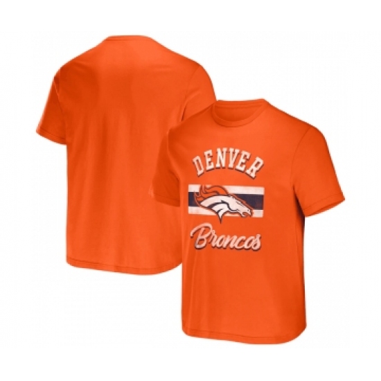 Men's Denver Broncos Orange x Darius Rucker Collection Stripe T-Shirt