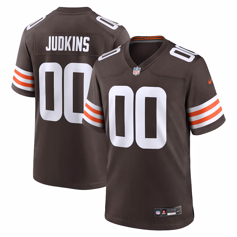 Men's Cleveland Browns Quinshon Judkins Nike Brown 2025 NFL Draft Game Jersey