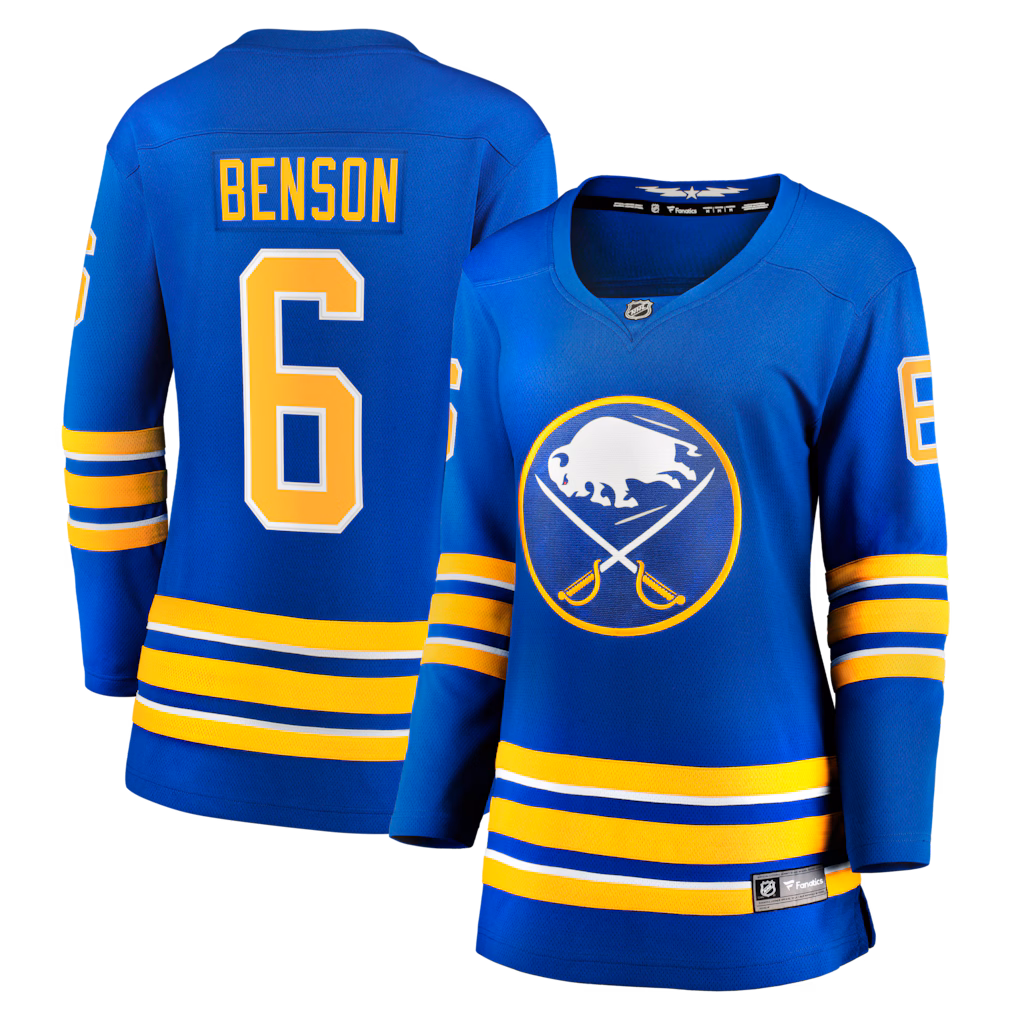 Women's Buffalo Sabres Zach Benson Fanatics Royal Home Breakaway Jersey
