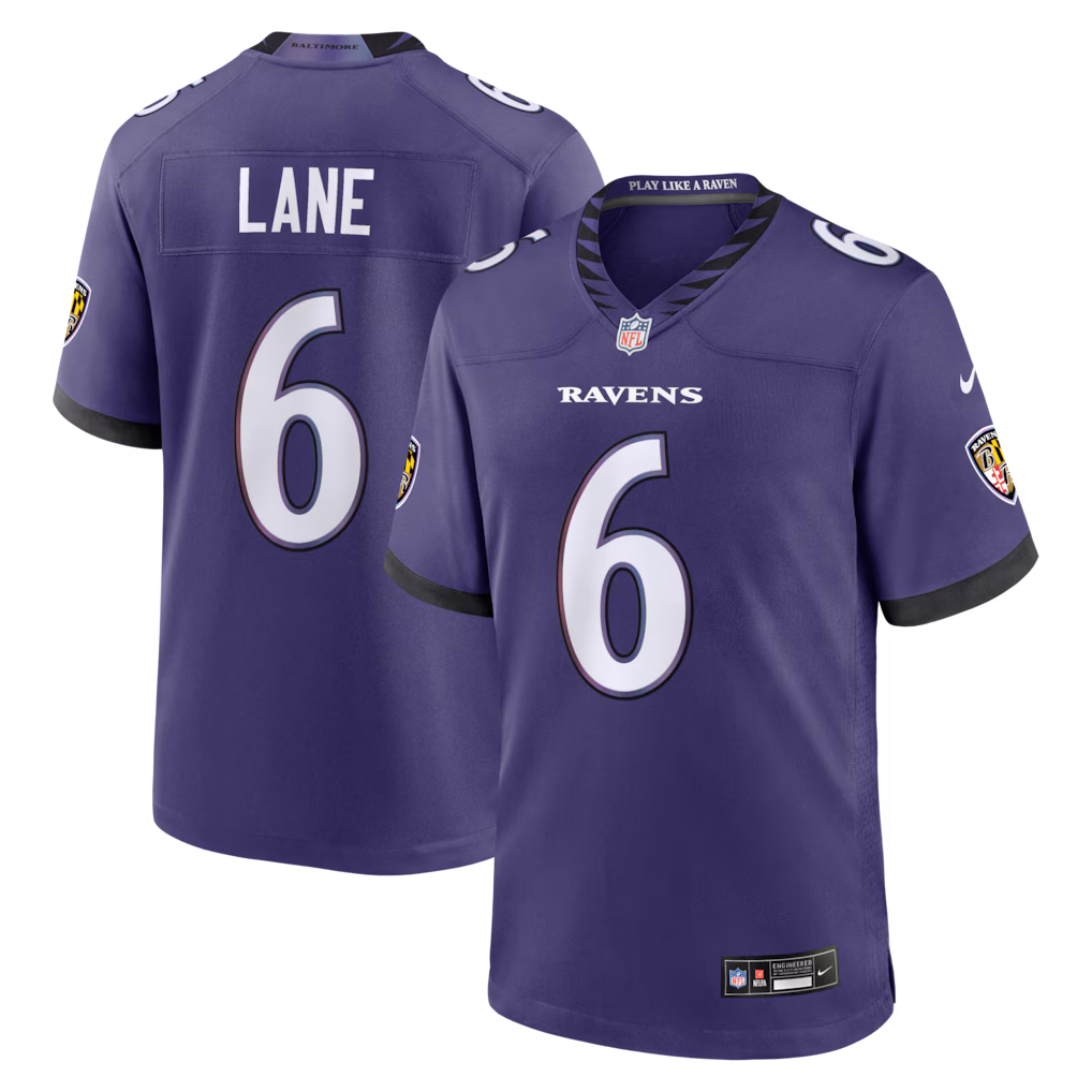 Men's Baltimore Ravens Ja'Kobi Lane Nike Purple Team Jersey