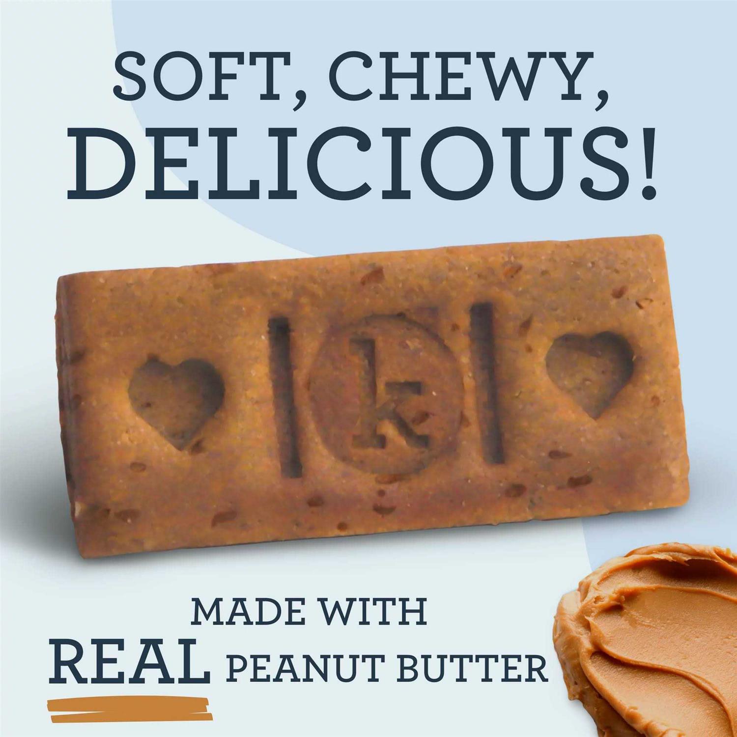 Kradle Calming Bliss Soft Bake Dog Bars Peanut Butter Bacon Flavor