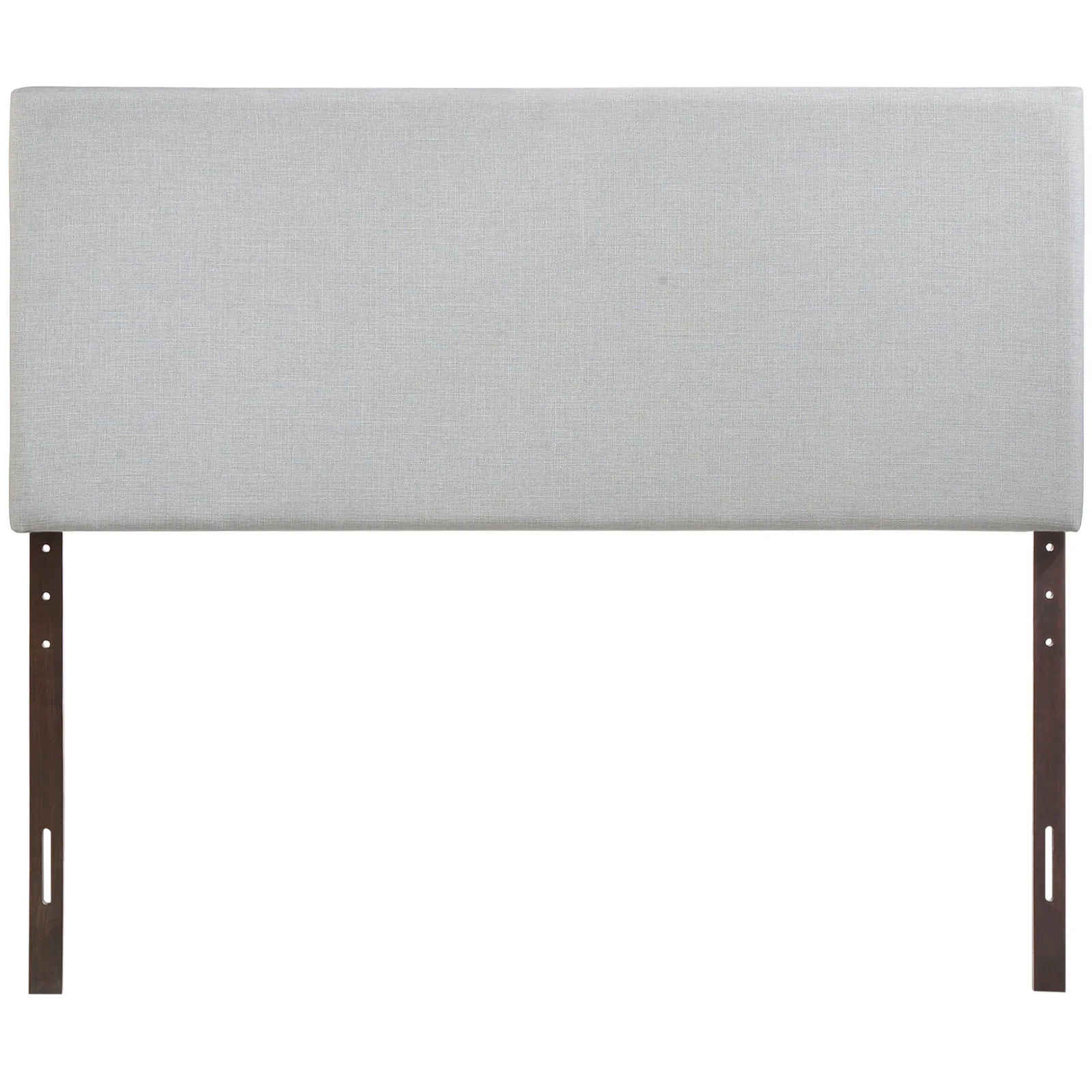 Modern Contemporary Full Size Upholstered Headboard. Grey Fabric