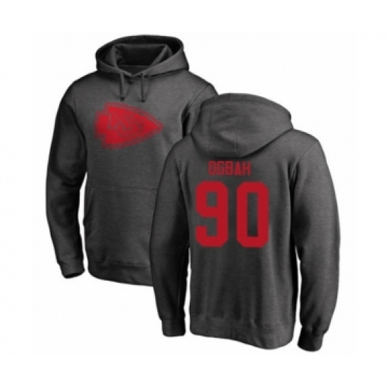 Football Kansas City Chiefs #90 Emmanuel Ogbah Ash One Color Pullover Hoodie