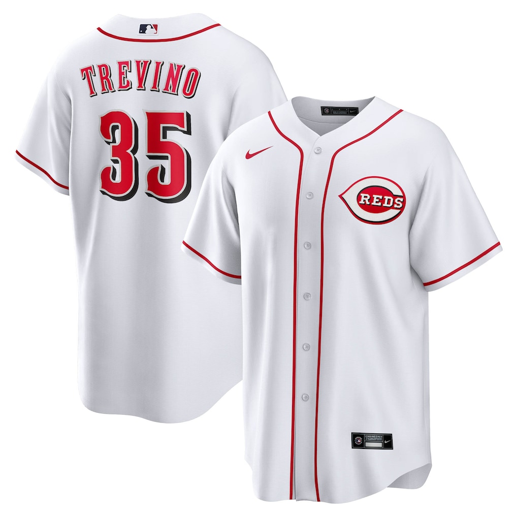 Men's Cincinnati Reds Jose Trevino Nike White Home Replica Jersey