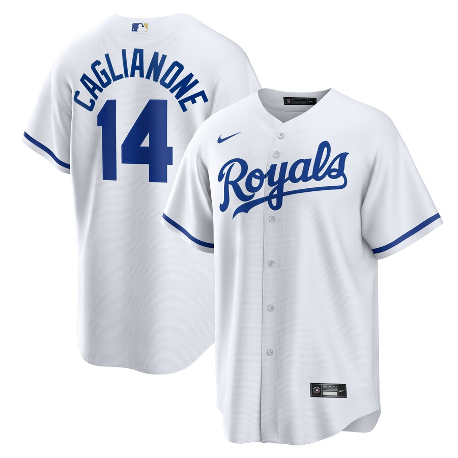 Youth Kansas City Royals Jac Caglianone Nike White Home Replica Jersey
