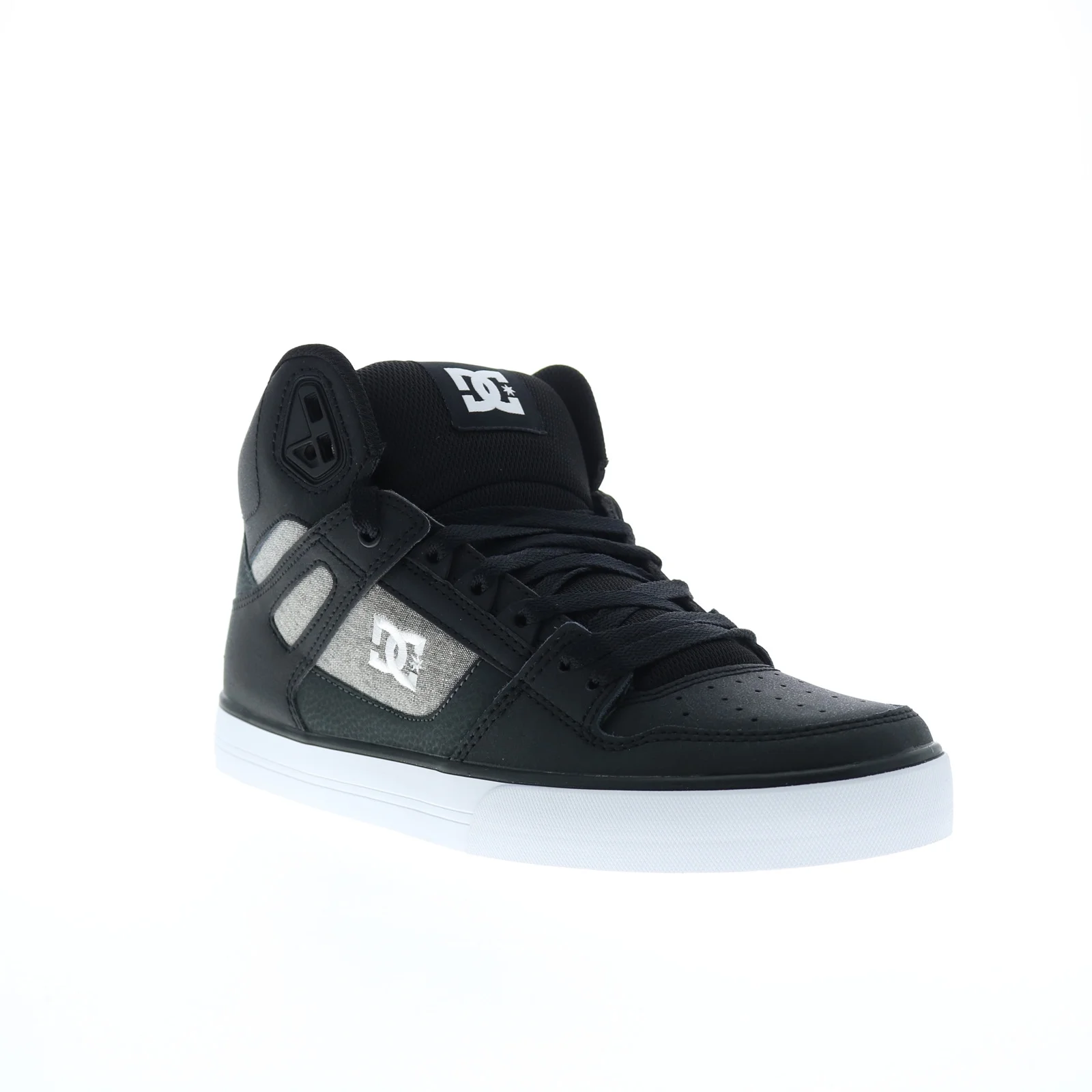 DC Shoes Men's Pure High-Top Shoes Black/White/Armor - ADYS400043-KWA - Curated Treasures Market