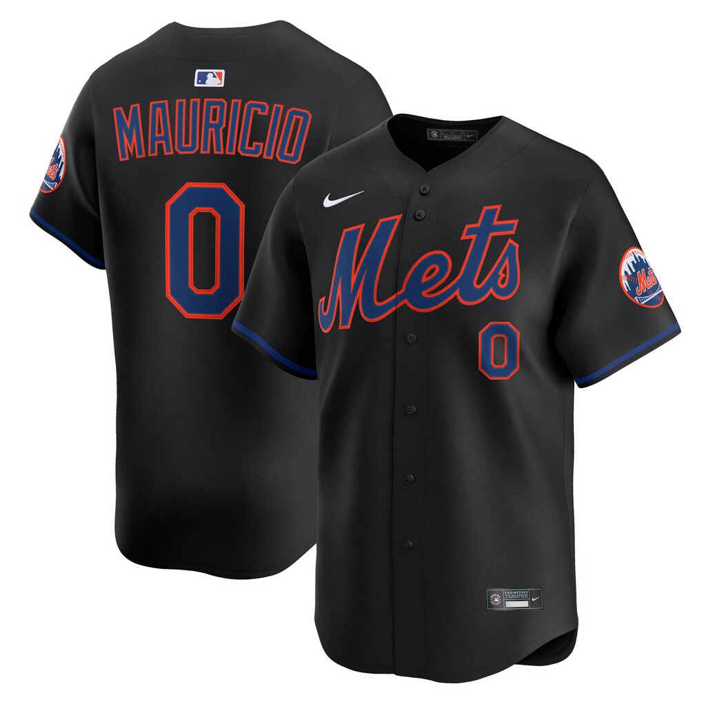 Men's New York Mets Ronny Mauricio Nike Black Alternate Limited Jersey