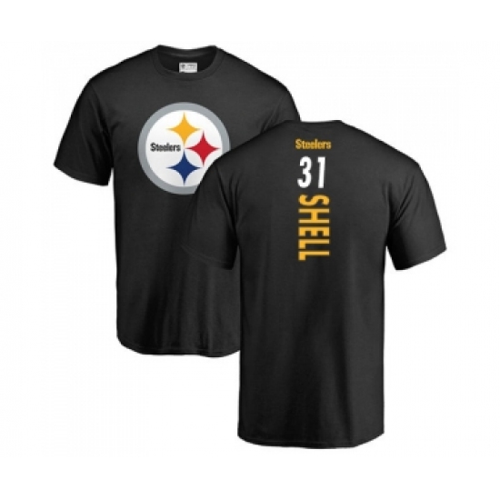 Football Pittsburgh Steelers #31 Donnie Shell Black Backer T-Shirt