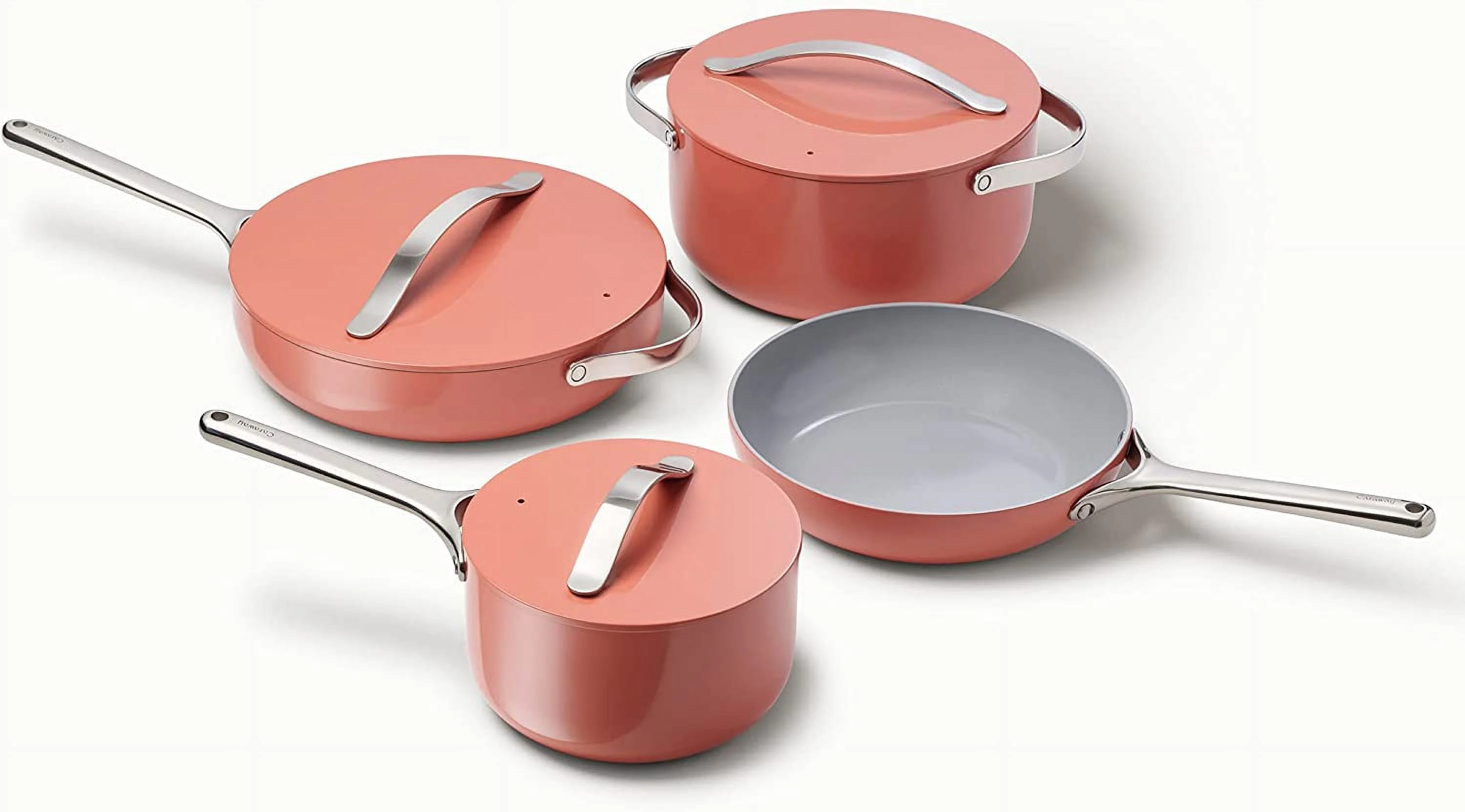 Caraway Nonstick Ceramic Cookware Set (12 Piece) Pots  Pans  Lids and Kitchen Storage - Non Toxic  PTFE & PFOA Free - Oven Safe & Compatible with All Stovetops (Gas  Electric &amp - Curated Treasures Market