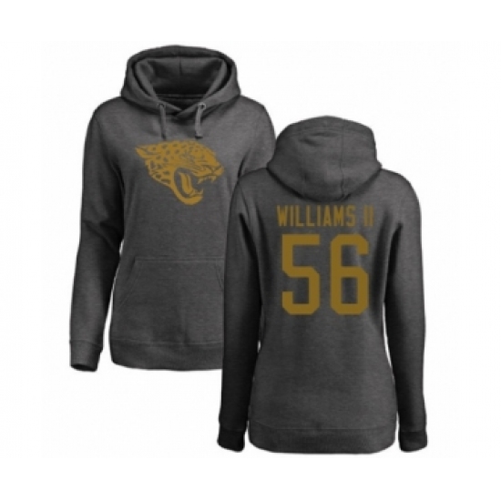 Football Women's Jacksonville Jaguars #56 Quincy Williams II Ash One Color Pullover Hoodie