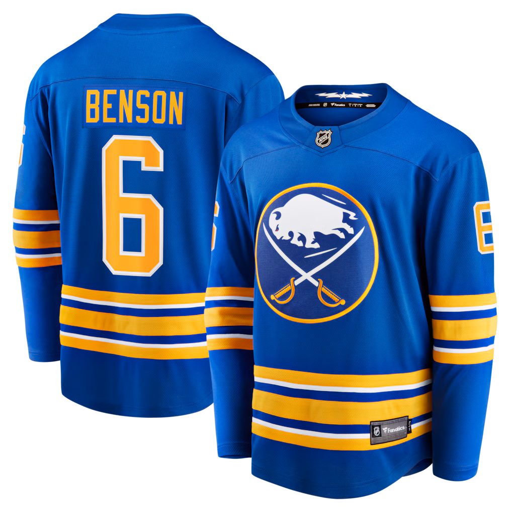 Men's Buffalo Sabres Zach Benson Fanatics Royal Home Breakaway Jersey