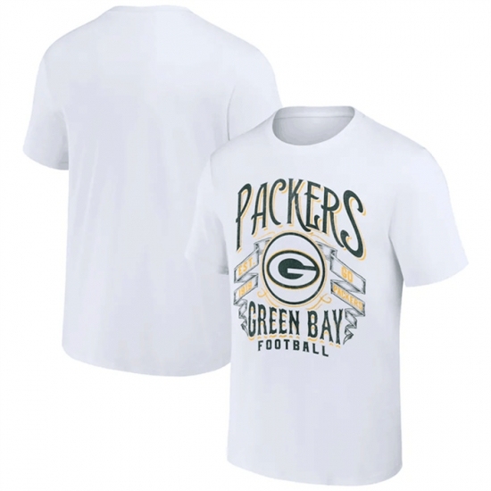 Men's Green Bay Packers White X Darius Rucker Collection Vintage Football T Shirt