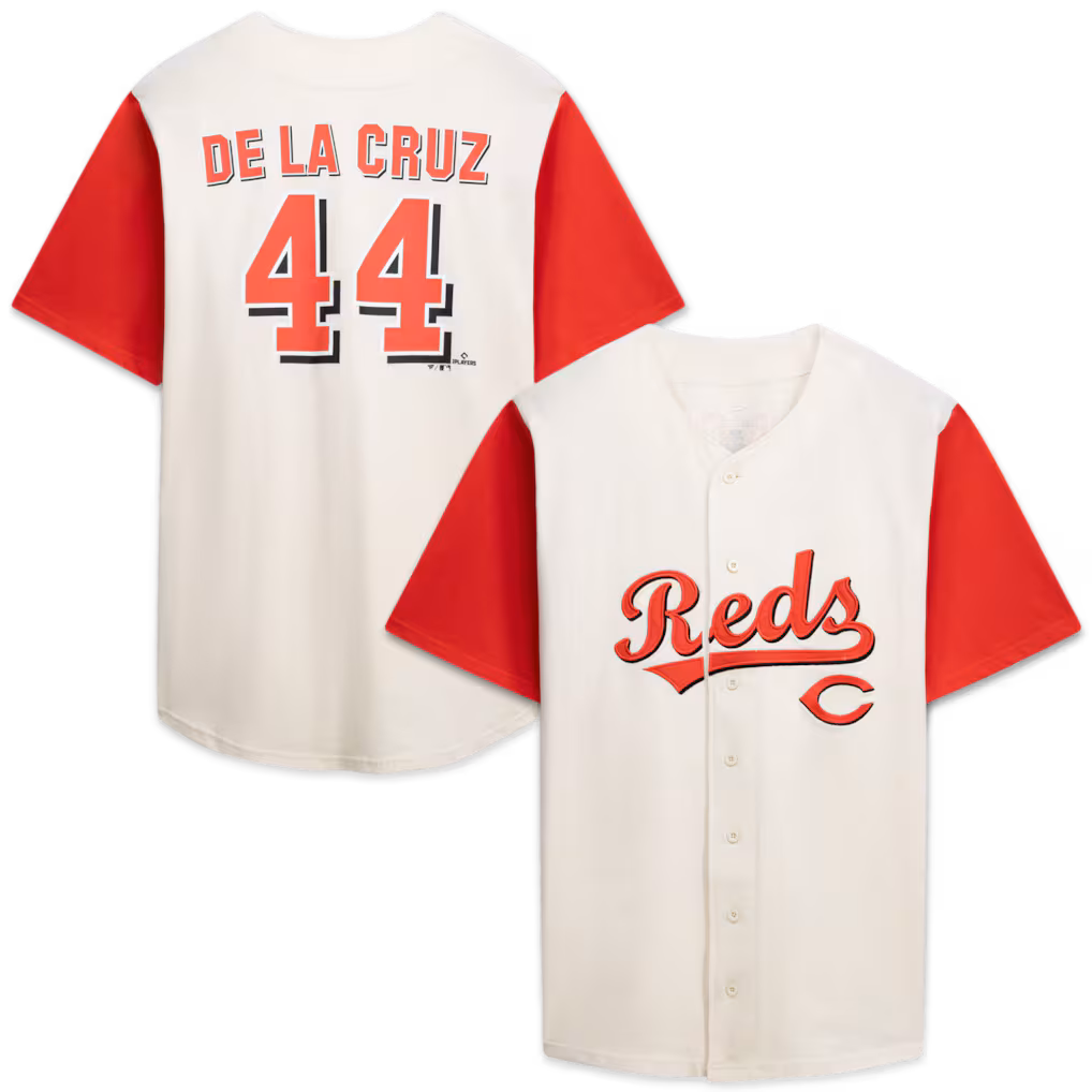 Men's Cincinnati Reds Profile Cream/Red Big & Tall Two-Color Fashion Jersey