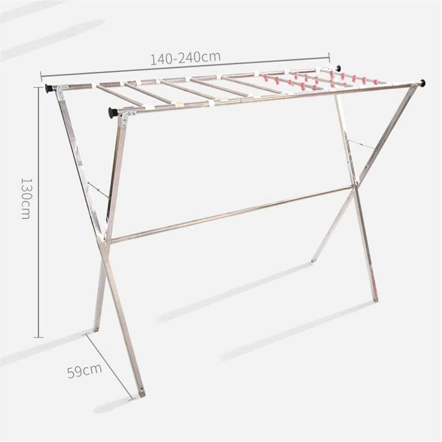 Electric Heated Clothes Airer Dryer Drying Rack - Folding Clothes Airer,Laundry Drying Rack,Multifunctional Air Dryer,Indoor Airer,240x59x130cm