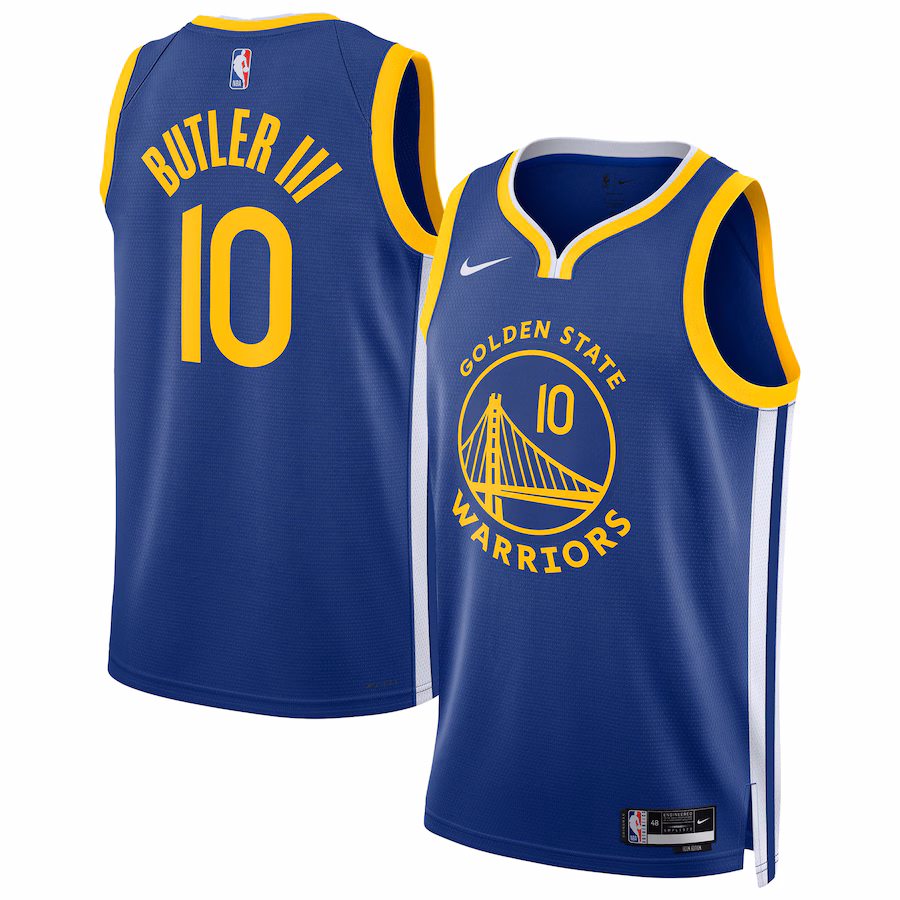 Male Golden State Warriors Jimmy Butler III Nike Royal Swingman Player Jersey - Icon Edition