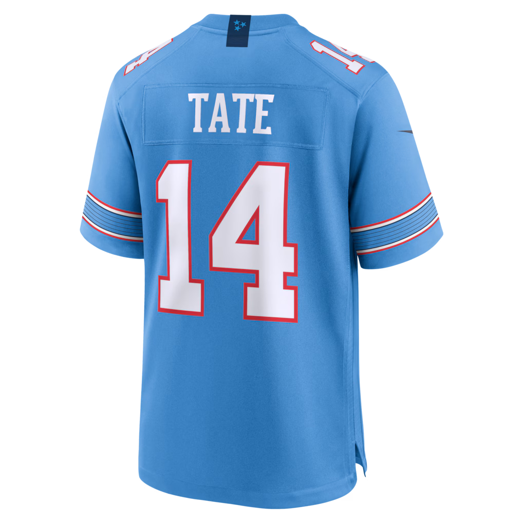 Men's Tennessee Titans Carnell Tate Nike Light Blue 2026 NFL Draft First Round Pick No. 4 Team  Jersey
