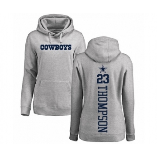 Football Women's Dallas Cowboys #23 Darian Thompson Ash Backer Pullover Hoodie